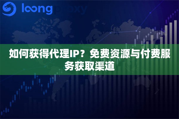 如何获得代理IP？免费资源与付费服务获取渠道