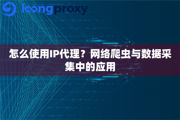 怎么使用IP代理？网络爬虫与数据采集中的应用
