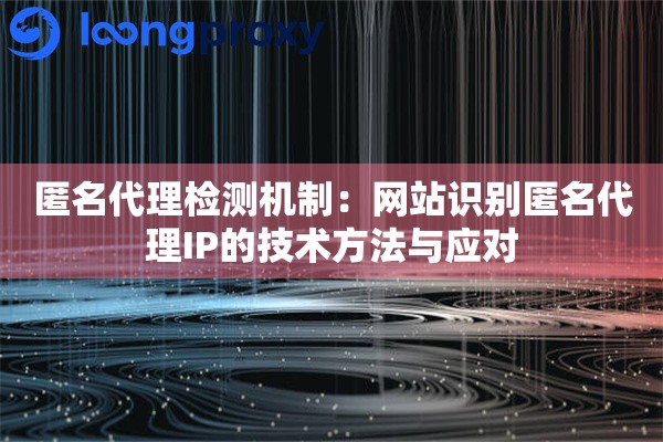 匿名代理检测机制:网站识别匿名代理IP的技术方法与应对 匿名代理检测机制:网站识别匿名代理IP的技术方法与应对