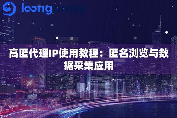 高匿代理IP使用教程：匿名浏览与数据采集应用