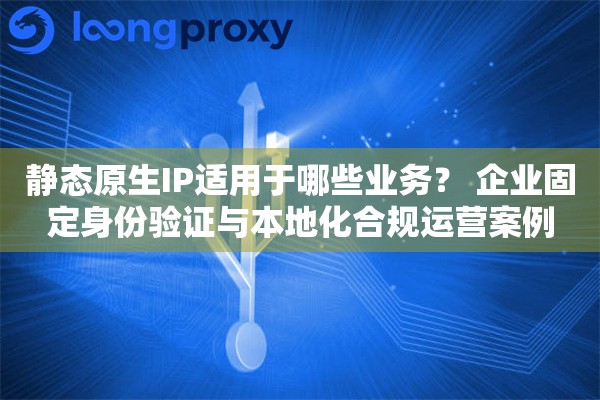 静态原生IP适用于哪些业务？ 企业固定身份验证与本地化合规运营案例