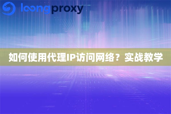 如何使用代理IP访问网络？实战教学