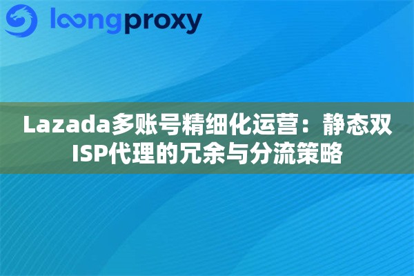 Lazada多账号精细化运营：静态双ISP代理的冗余与分流策略