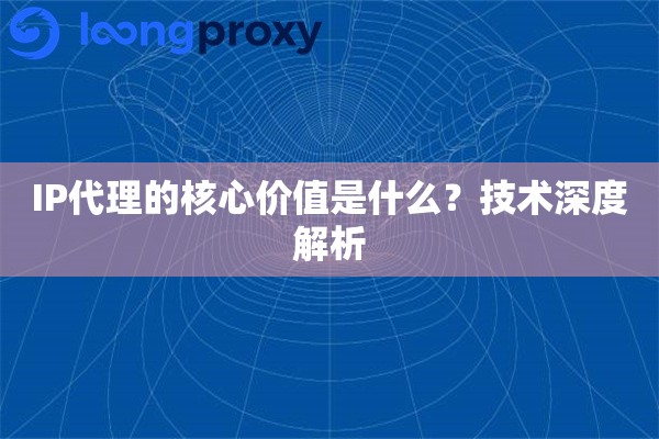 IP代理的核心价值是什么？技术深度解析