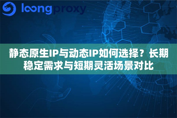 静态原生IP与动态IP如何选择？长期稳定需求与短期灵活场景对比