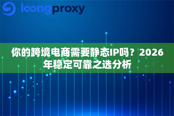 你的跨境电商需要静态IP吗？2026年稳定可靠之选分析