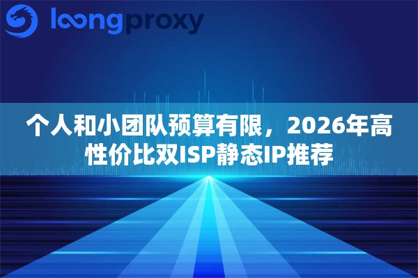 个人和小团队预算有限，2026年高性价比双ISP静态IP推荐