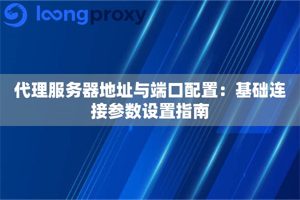 代理服务器地址与端口配置：基础连接参数设置指南