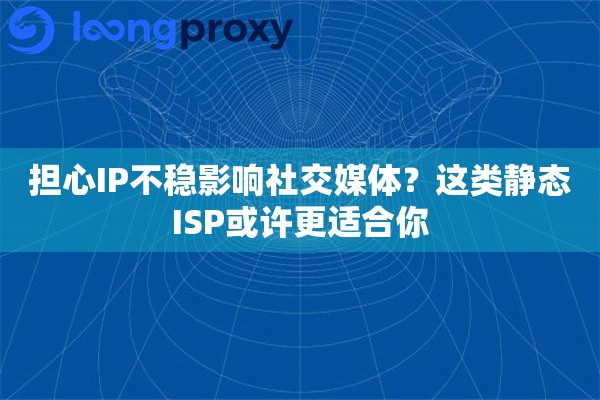 担心IP不稳影响社交媒体？这类静态ISP或许更适合你