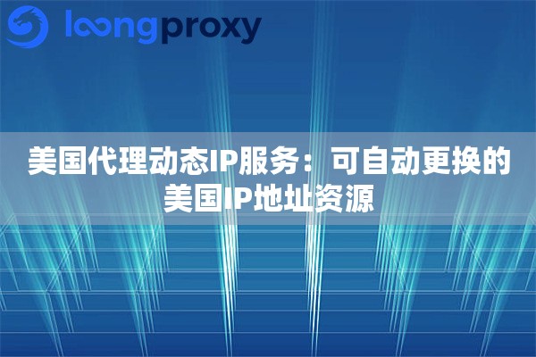 美国代理动态IP服务：可自动更换的美国IP地址资源