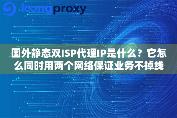 国外静态双ISP代理IP是什么？它怎么同时用两个网络保证业务不掉线