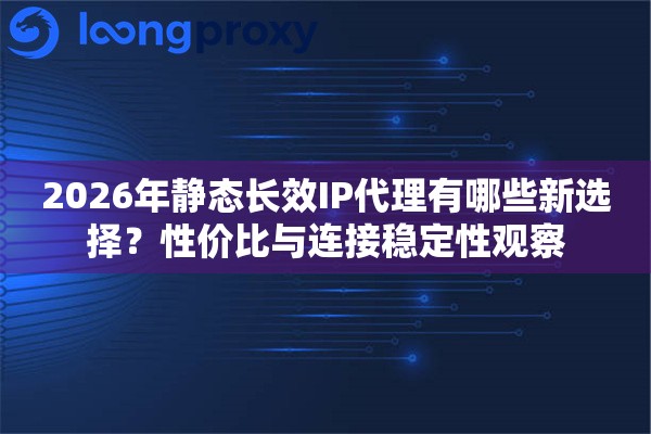 2026年静态长效IP代理有哪些新选择？性价比与连接稳定性观察