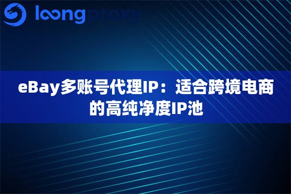 eBay多账号代理IP:适合跨境电商的高纯净度IP池 eBay多账号代理IP:适合跨境电商的高纯净度IP池