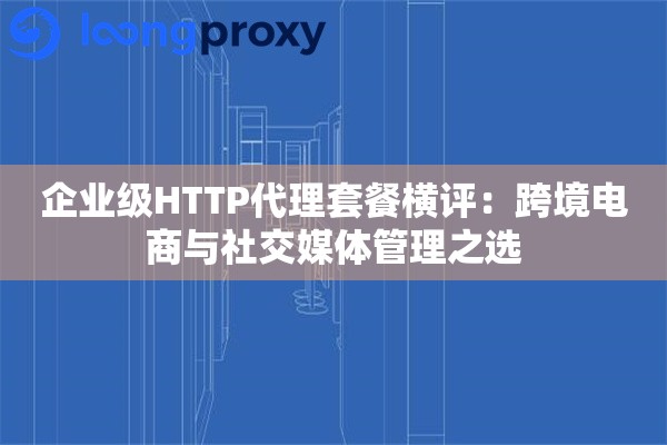 企业级HTTP代理套餐横评:跨境电商与社交媒体管理之选 企业级HTTP代理套餐横评:跨境电商与社交媒体管理之选