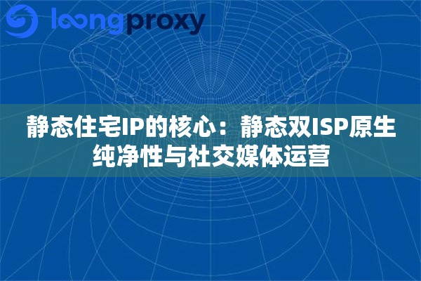 静态住宅IP的核心：静态双ISP原生纯净性与社交媒体运营
