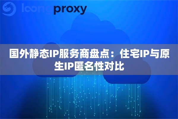 国外静态IP服务商盘点：住宅IP与原生IP匿名性对比