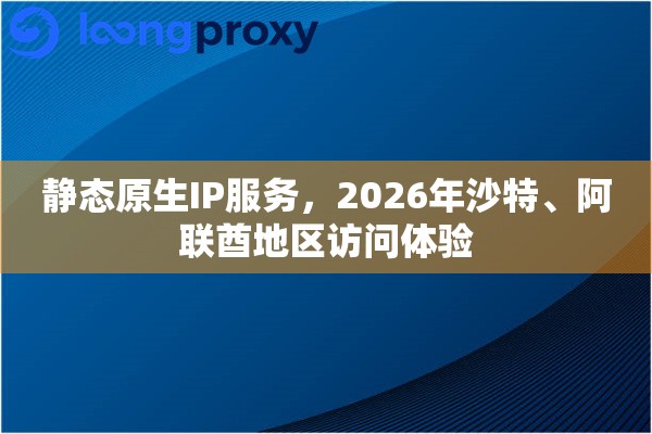 静态原生IP服务，2026年沙特、阿联酋地区访问体验