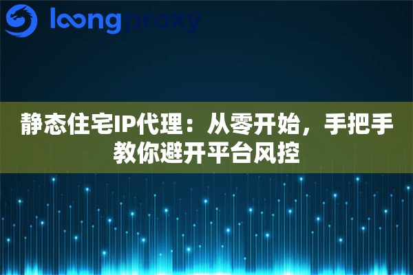 静态住宅IP代理：从零开始，手把手教你避开平台风控