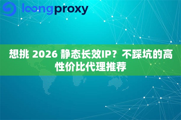 想挑 2026 静态长效IP？不踩坑的高性价比代理推荐