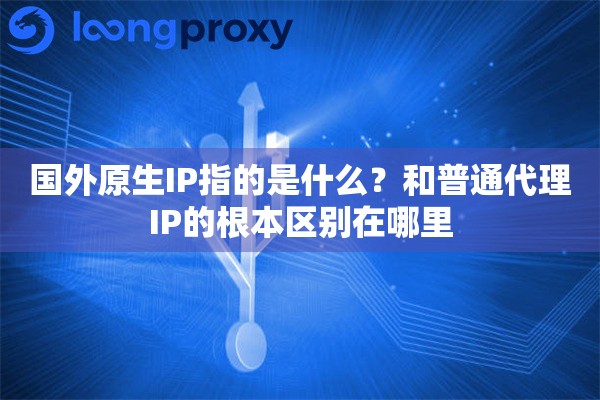 国外原生IP指的是什么？和普通代理IP的根本区别在哪里