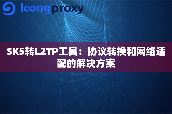SK5转L2TP工具：协议转换和网络适配的解决方案