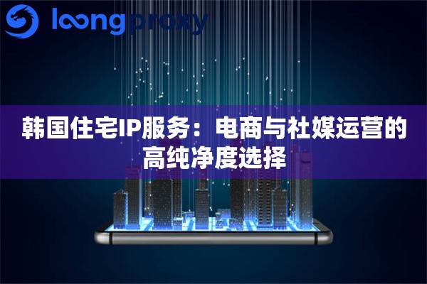 韩国住宅IP服务：电商与社媒运营的高纯净度选择
