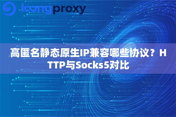 高匿名静态原生IP兼容哪些协议？HTTP与Socks5对比