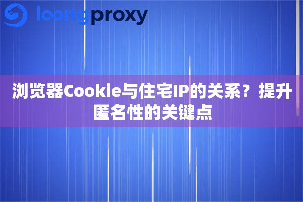 浏览器Cookie与住宅IP的关系?提升匿名性的关键点 浏览器Cookie与住宅IP的关系?提升匿名性的关键点