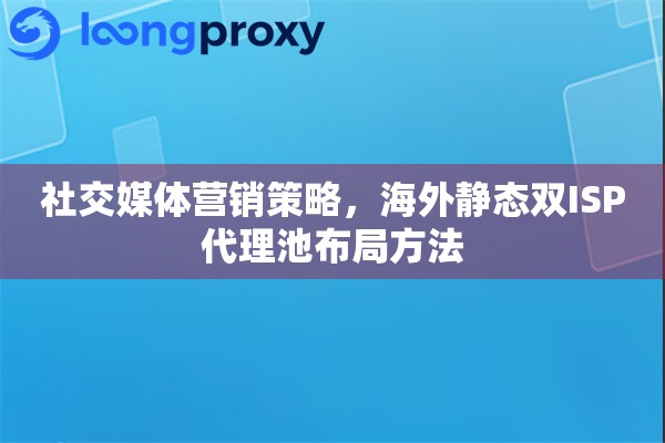 社交媒体营销策略，海外静态双ISP代理池布局方法