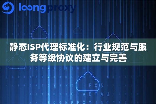 静态ISP代理标准化：行业规范与服务等级协议的建立与完善