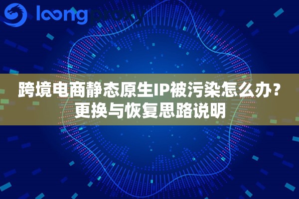 跨境电商静态原生IP被污染怎么办？更换与恢复思路说明