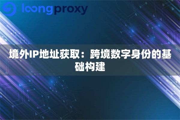 境外IP地址获取：跨境数字身份的基础构建