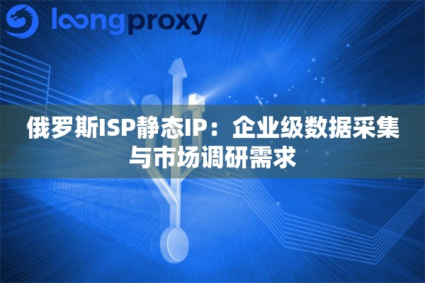 俄罗斯ISP静态IP：企业级数据采集与市场调研需求