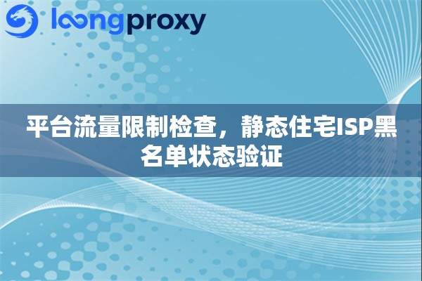 平台流量限制检查,静态住宅ISP黑名单状态验证 平台流量限制检查,静态住宅ISP黑名单状态验证