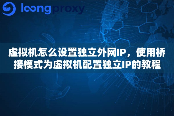 虚拟机怎么设置独立外网IP，使用桥接模式为虚拟机配置独立IP的教程