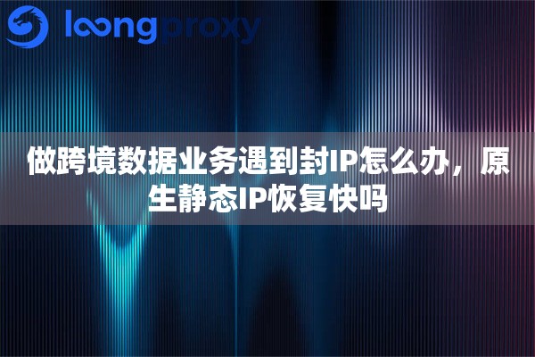 做跨境数据业务遇到封IP怎么办，原生静态IP恢复快吗