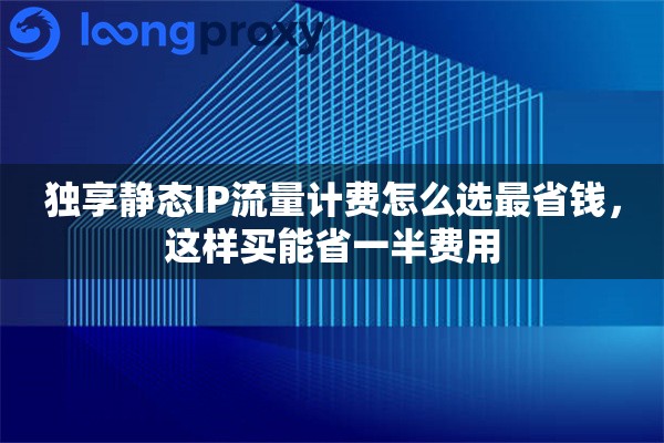 独享静态IP流量计费怎么选最省钱，这样买能省一半费用