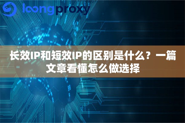 长效IP和短效IP的区别是什么？一篇文章看懂怎么做选择
