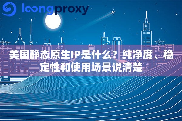 美国静态原生IP是什么？纯净度、稳定性和使用场景说清楚