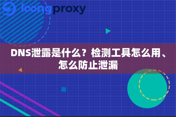 DNS泄露是什么？检测工具怎么用、怎么防止泄漏