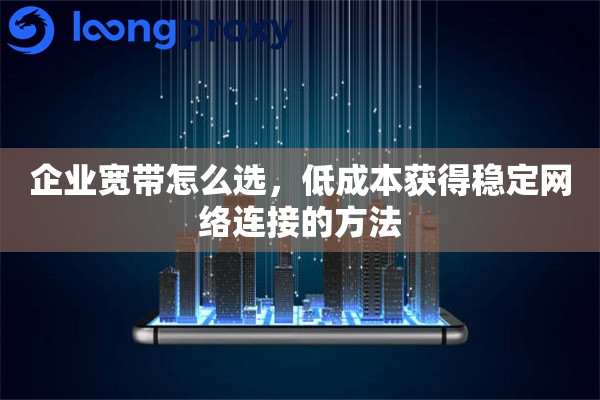 企业宽带怎么选，低成本获得稳定网络连接的方法