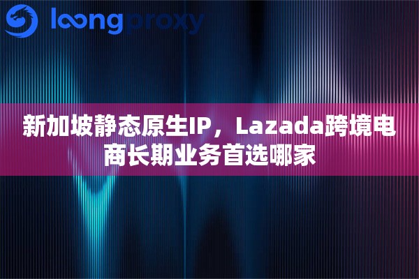新加坡静态原生IP，Lazada跨境电商长期业务首选哪家