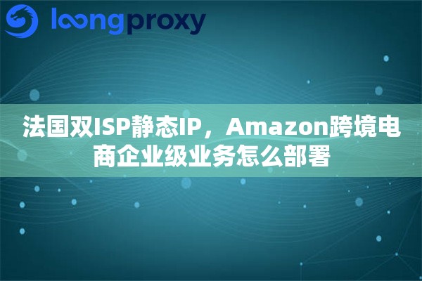 法国双ISP静态IP，Amazon跨境电商企业级业务怎么部署