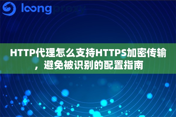 HTTP代理怎么支持HTTPS加密传输，避免被识别的配置指南