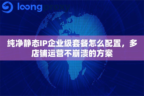 纯净静态IP企业级套餐怎么配置，多店铺运营不崩溃的方案