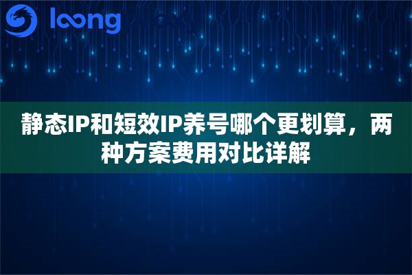 静态IP和短效IP养号哪个更划算，两种方案费用对比详解