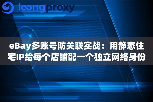 eBay多账号防关联实战：用静态住宅IP给每个店铺配一个独立网络身份