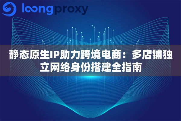 静态原生IP助力跨境电商：多店铺独立网络身份搭建全指南