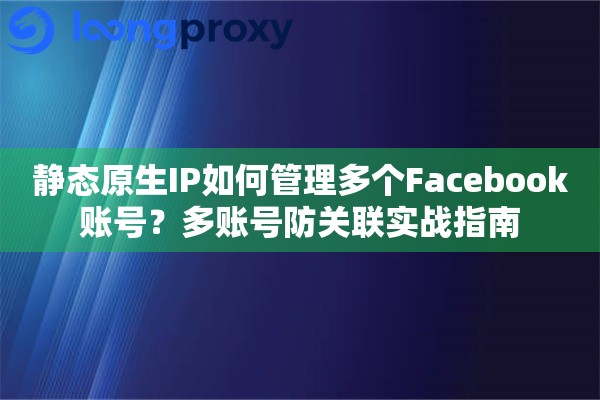 静态原生IP如何管理多个Facebook账号？多账号防关联实战指南