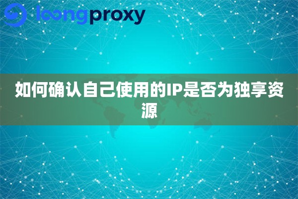 如何确认自己使用的IP是否为独享资源